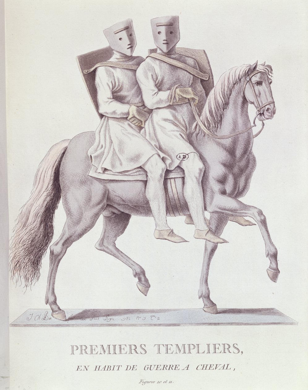 Raní templáři v bojových šatech, 1783 od Italian School
