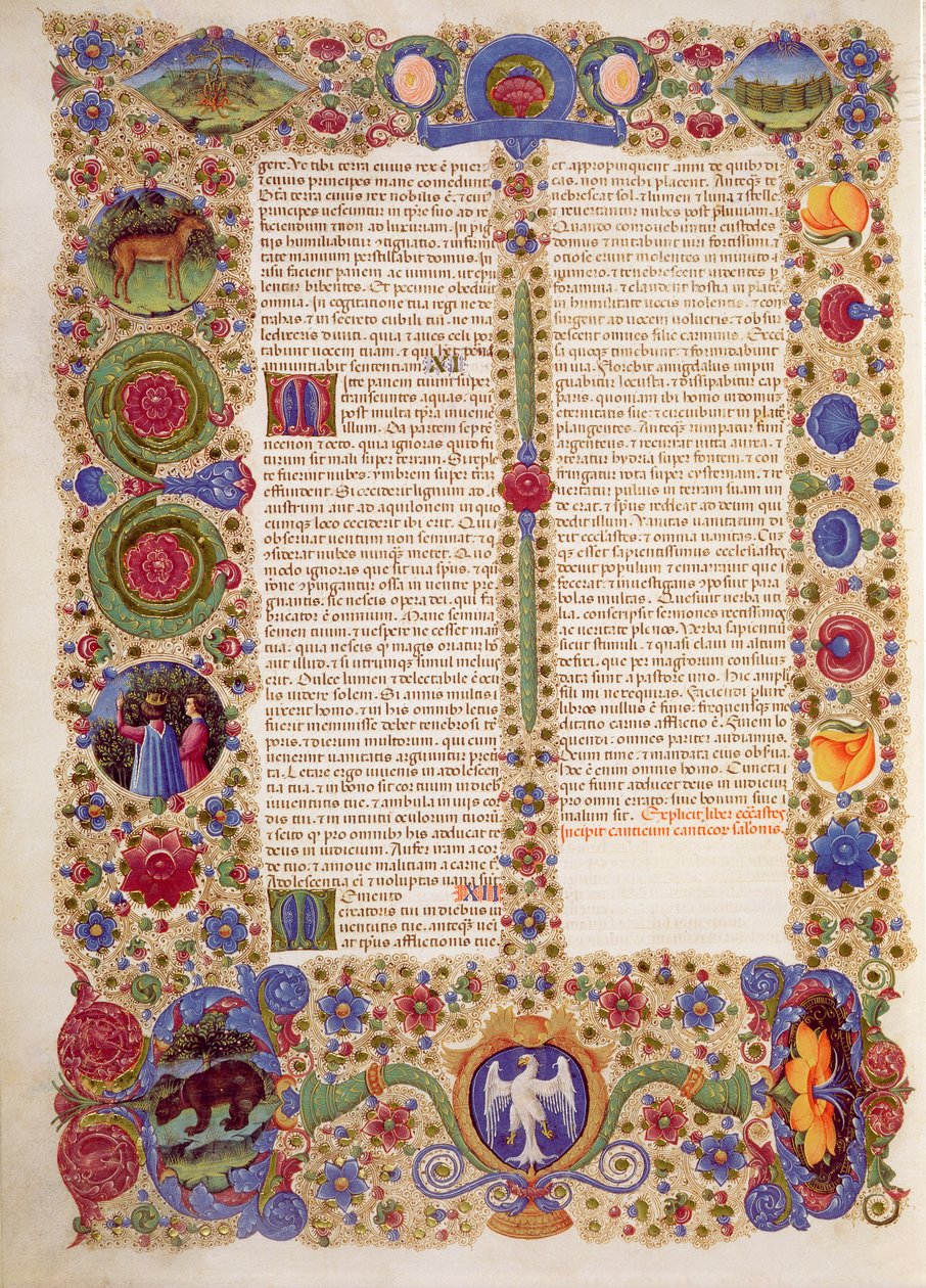 Konec knihy Šalamoun z Bible Borso d