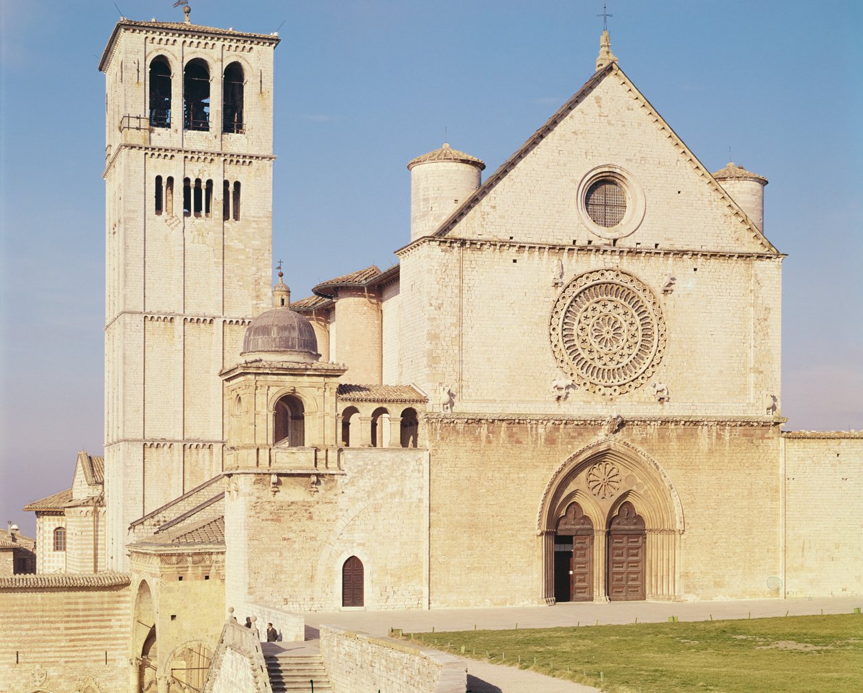 Exteriér horního kostela, 1228-53 od Italian School