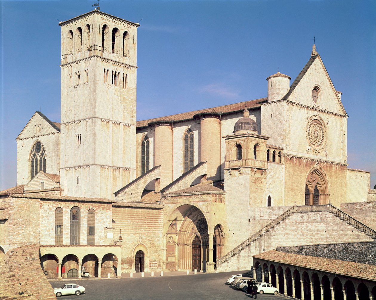 Exteriér Horního a Dolního kostela, 1228-53 od Italian School