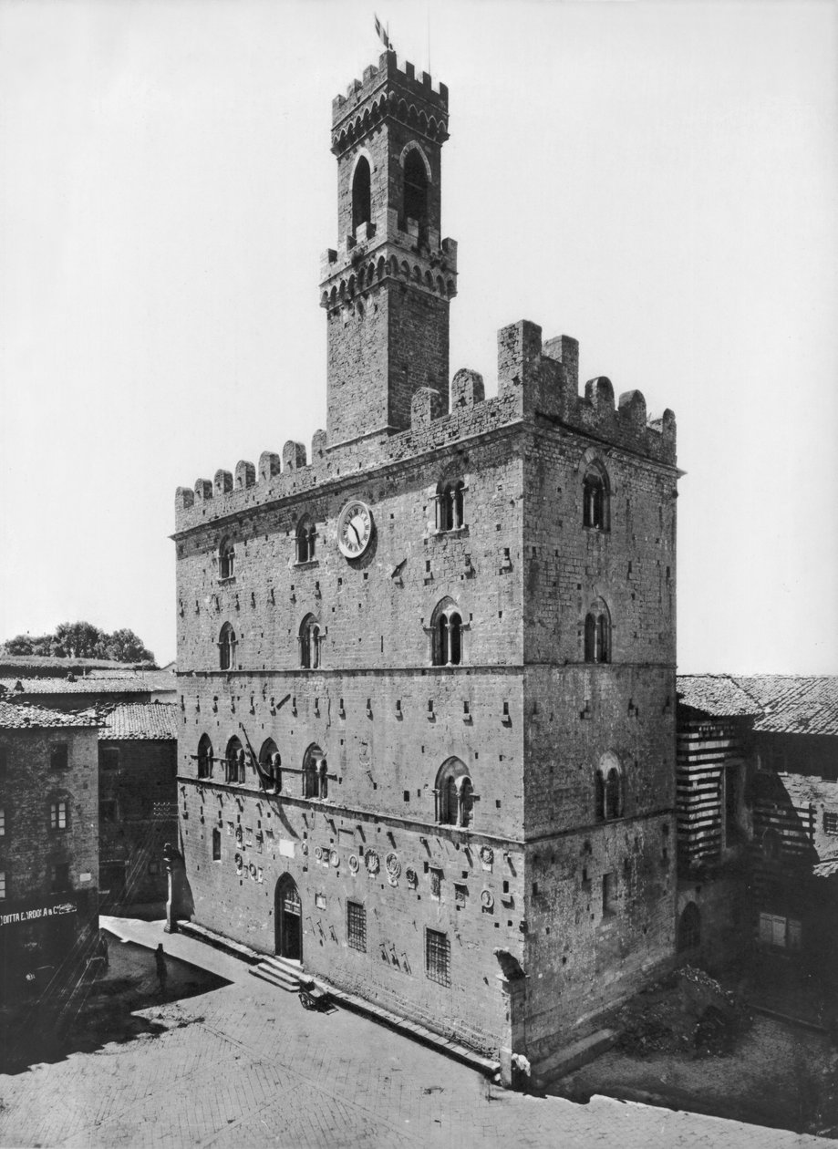 Vnější pohled na Palazzo dei Priori od Italian School