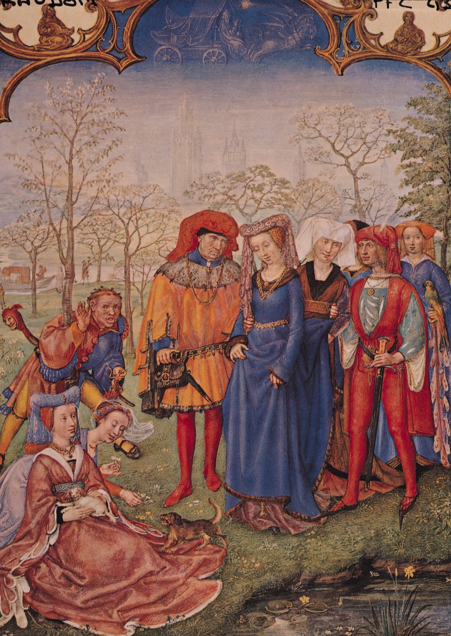 F.4v Měsíc duben: Svatební průvod, z Brevarium Grimani od Italian School
