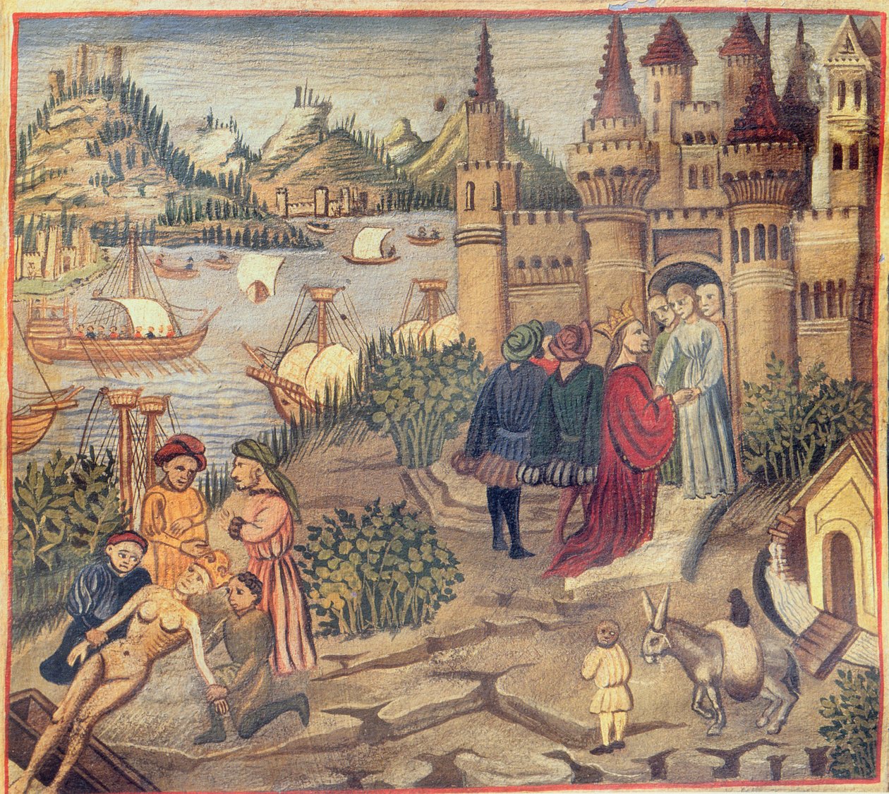 Faksimile školy v Salernu, z kánonu medicíny od Avicenny (Ibn Sina) (980-1037) od Italian School