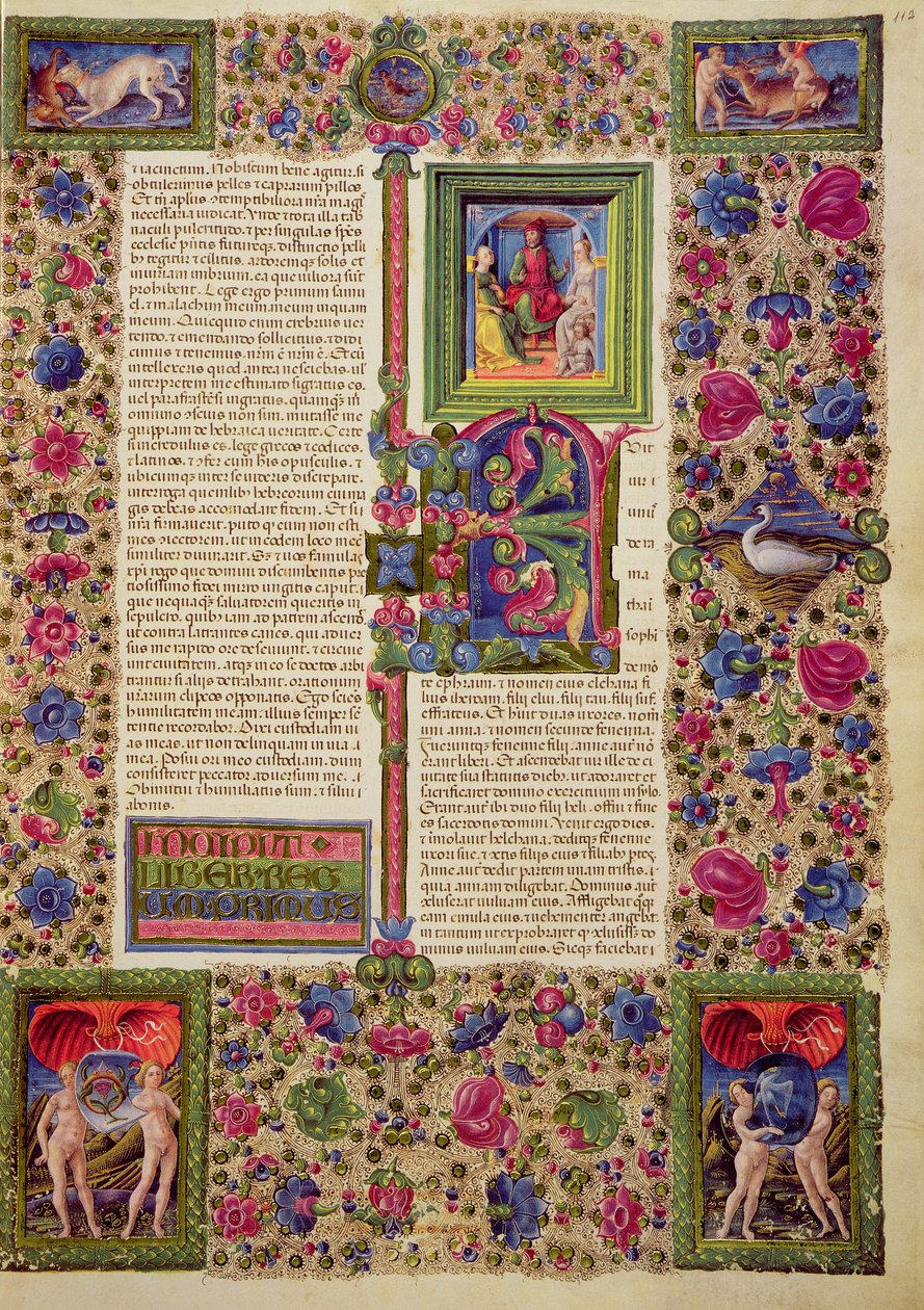 Fol.112r První kniha králů, z Bible Borso d