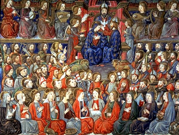 Fol.151v Poslední soud: Spravedlivý bude pozván na banket (vellum) od Italian School