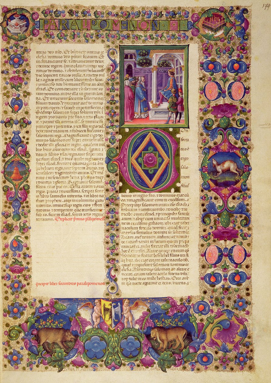 Fol.179r Kniha kronik, z Bible Borso d