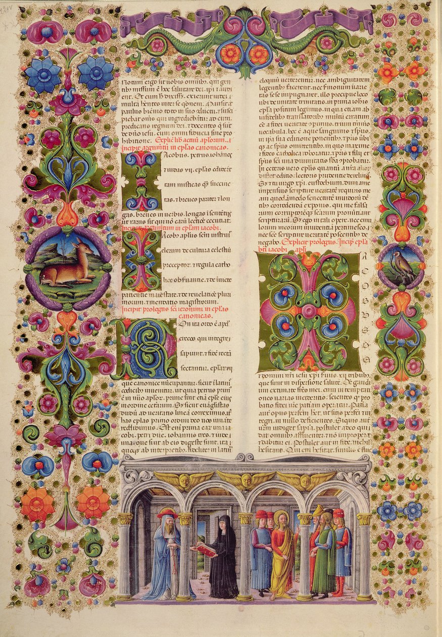 Fol.229 Kniha Jákobova, z Bible Borso d