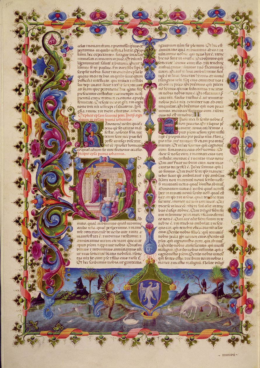 Fol.233v Dopis sv. Jana apoštolům, z Bible Borso d