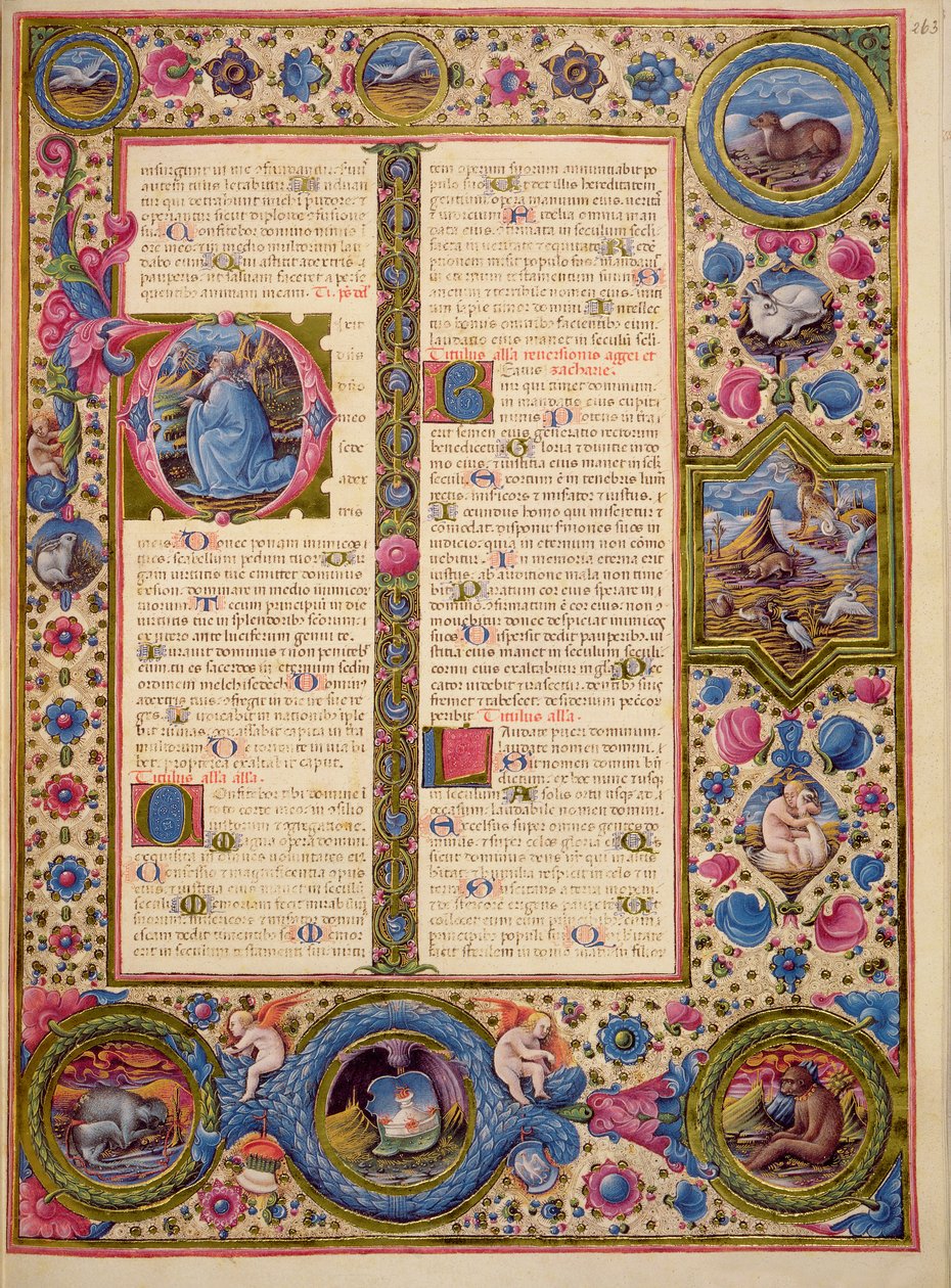 Fol.263r Kniha Zachariáše, z Bible Borso d