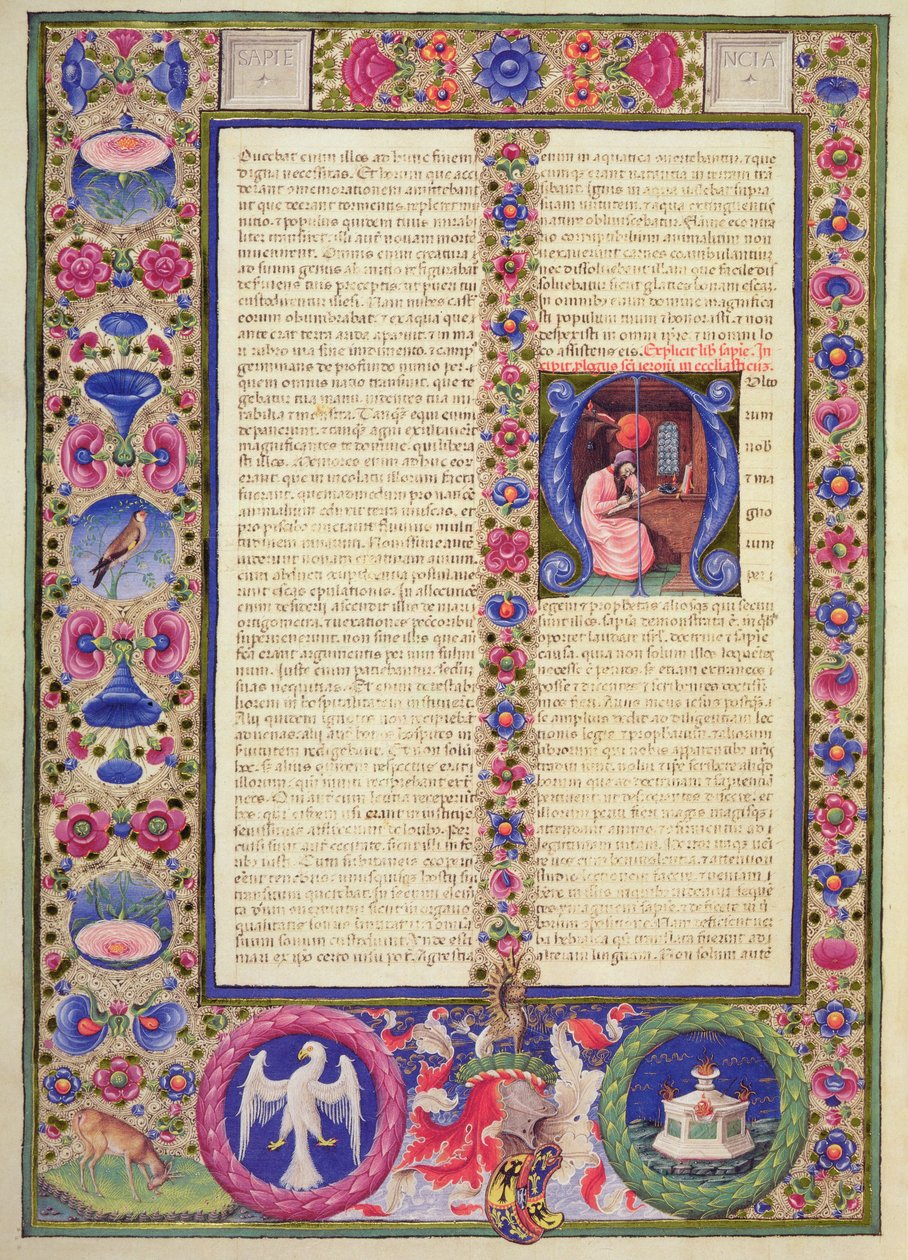Fol.292v Zahájení prologu Ecclesiastica z Bible Borso d