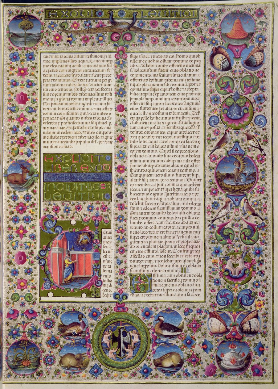Fol.44r Úvodní slova Leviticus, z Bible Borso d