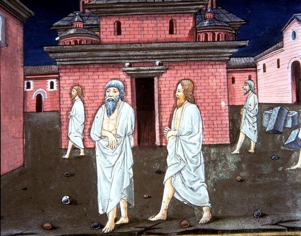 Fol.78v Ježíš říká ochrnutému: „Věř a všechny tvé hříchy budou odpuštěny“ (vellum) od Italian School