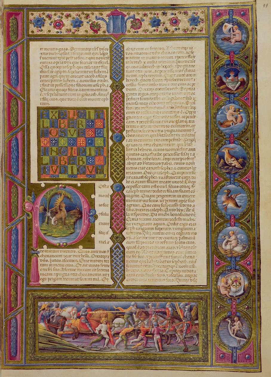 Fol.99r Úvodní slova Knihy Židů z Bible Borso d