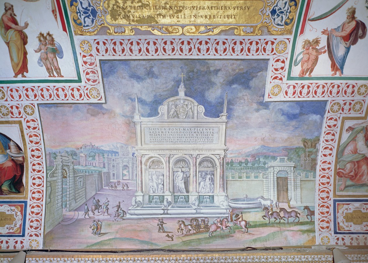 Mojžíšova fontána, Piazza San Bernardo, Řím od Italian School