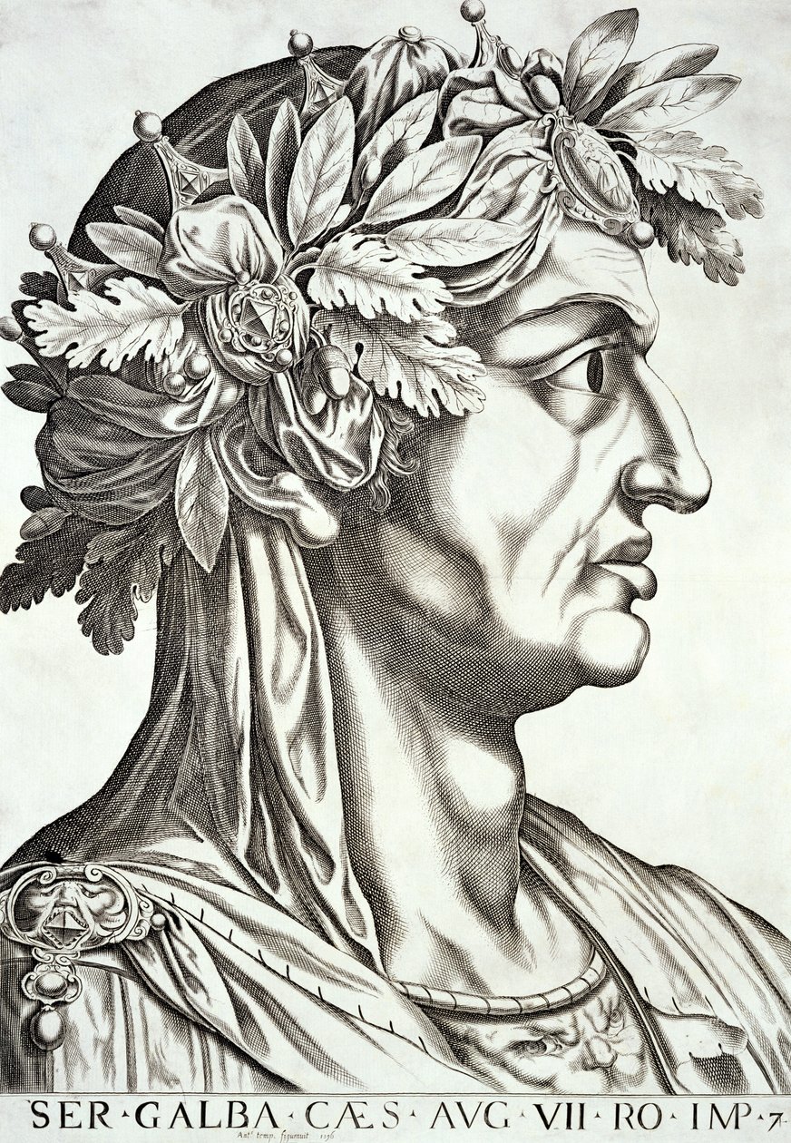 Galba Caesar (3 př. nl-69 n. l.), 1596 od Italian School