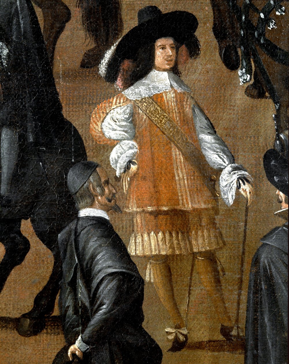 Gentleman ve španělských šatech, detail (Malba od Italian School