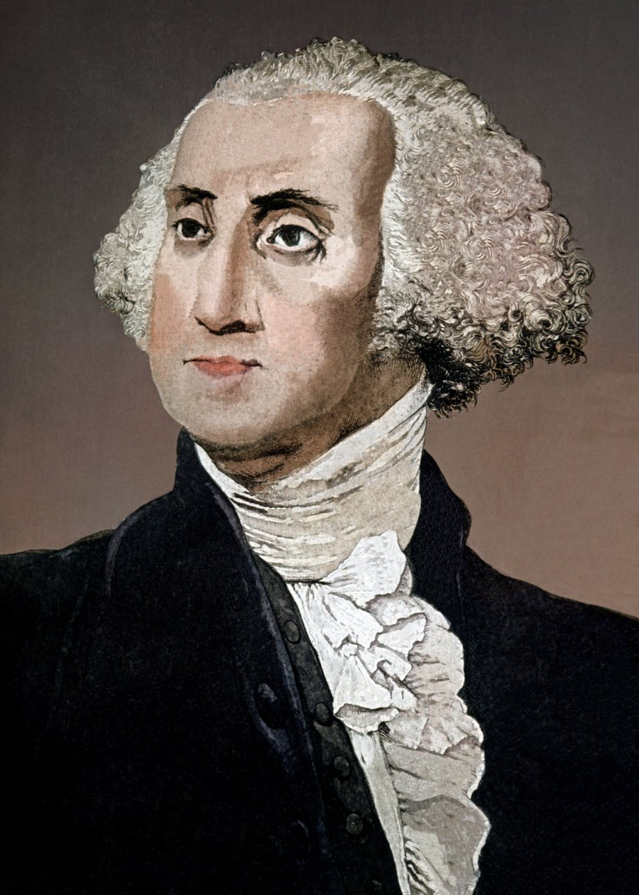 George Washington, asi 1880 (rytina) od Italian School