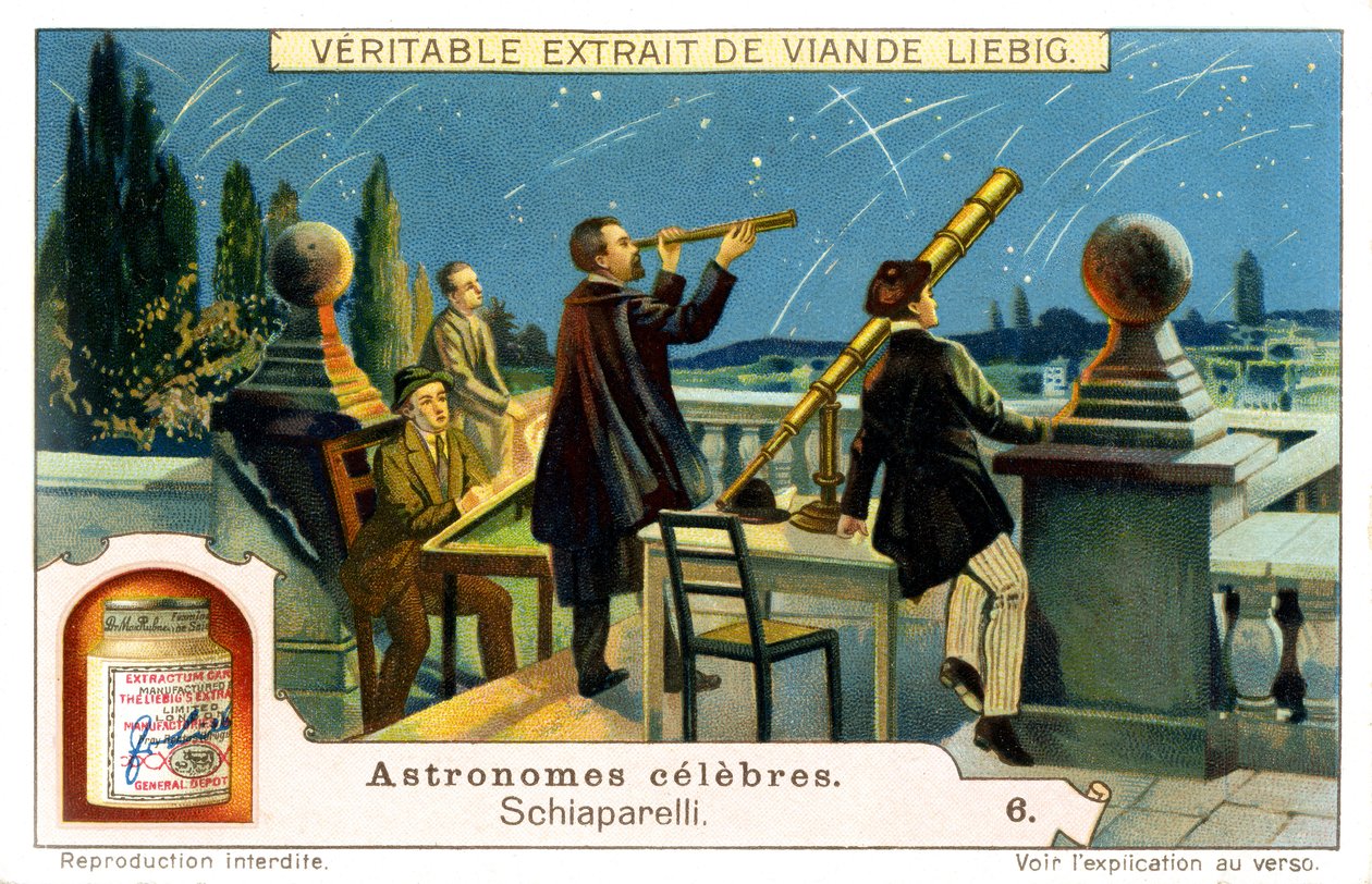 Giovanni Schiaparelli, Pozorování oblohy (tisk) od Italian School