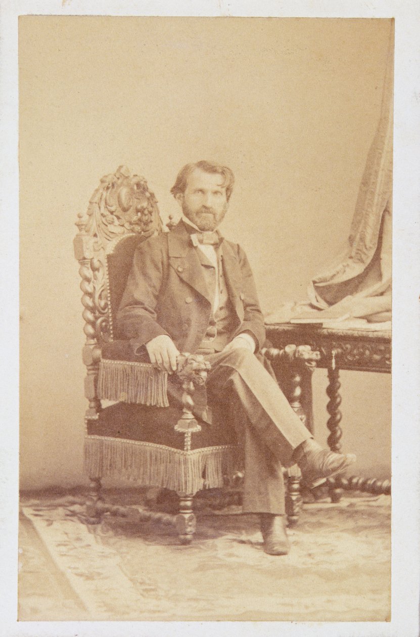 Giuseppe Verdi (1813-1901) kolem roku 1860 (sépiová fotografie) od Italian School