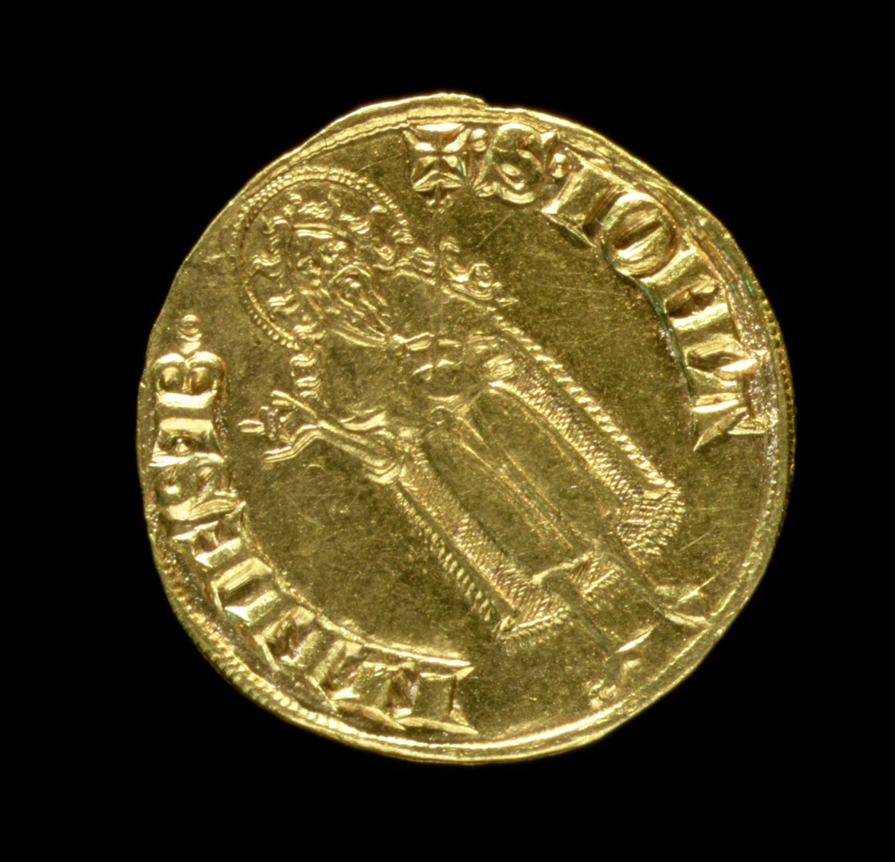 Zlatý florén (revers) zobrazující sv. Jana Křtitele, Florencie, 1252 (avers viz 83495) od Italian School