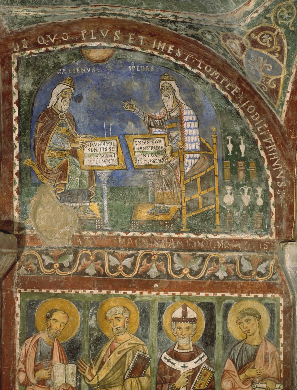 Hippokrates a Galen, krypta katedrály Anagni od Italian School