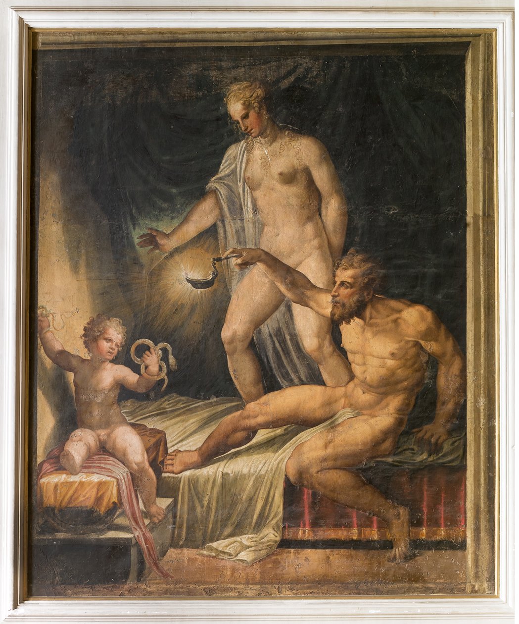 Nemluvně Herkules škrtící hady, ze Žlutého pokoje, Rocca Meli Lupi, Soragna, Parma od Italian School
