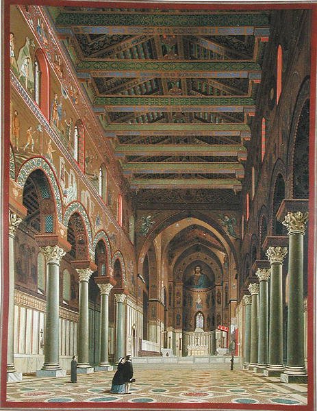 Interiér Duomo di Monreale, Sicílie od Italian School