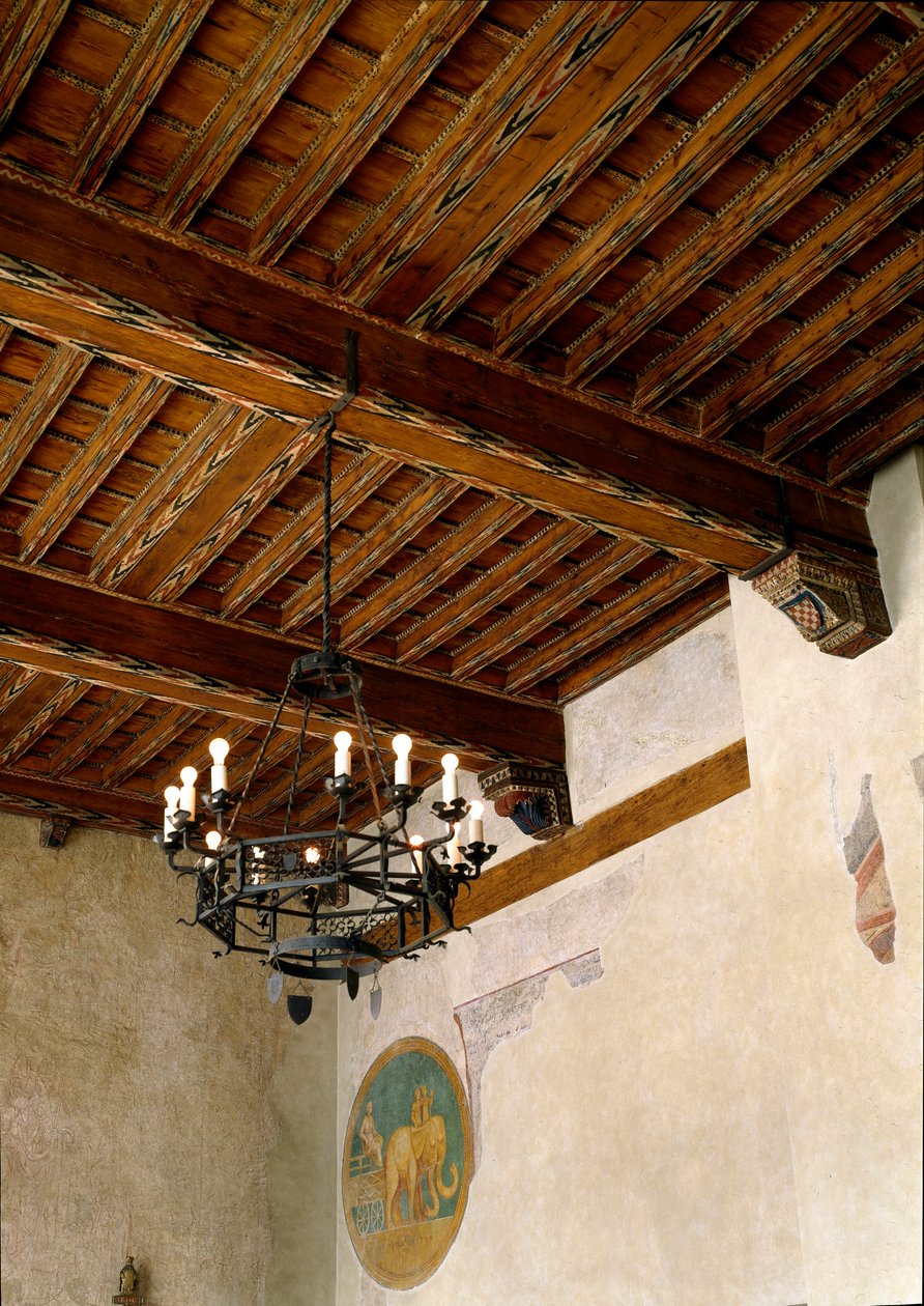 Vnitřní pohled na radnici (Palazzo degli Anziani) od Italian School