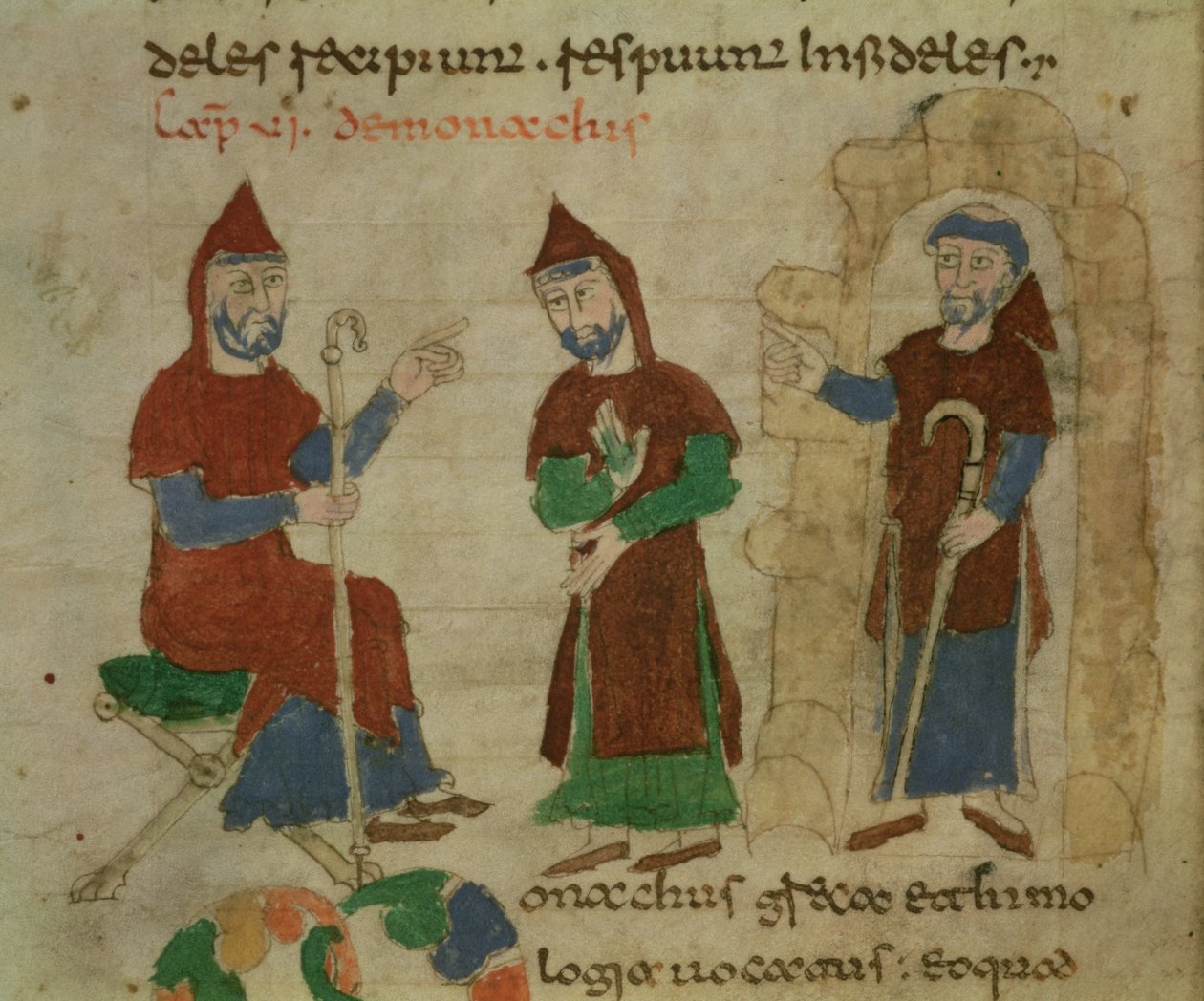 Investitura benediktinského mnicha z Vesmíru od Rabanuse Mauruse (asi 780-856) 1023 od Italian School