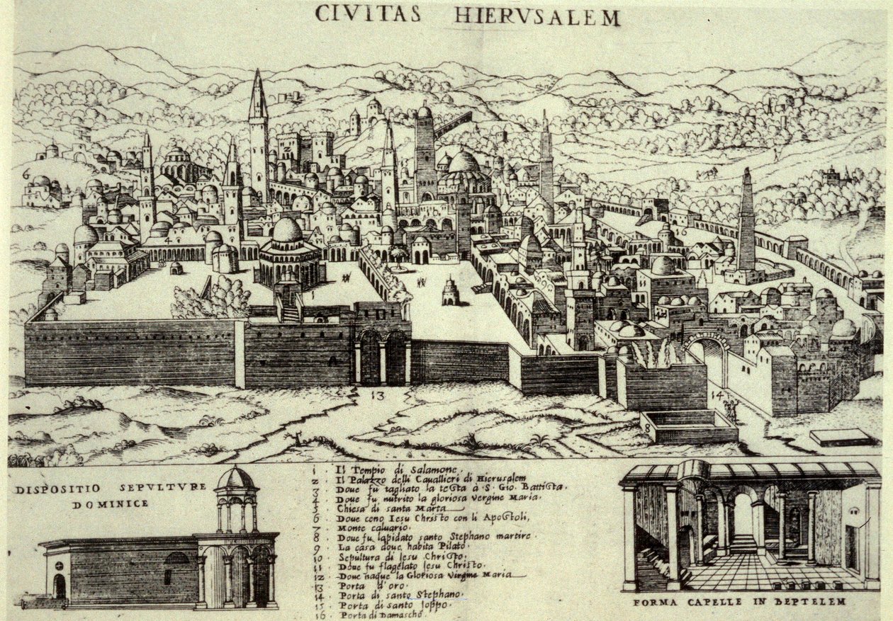 Jeruzalém, 1581 od Italian School