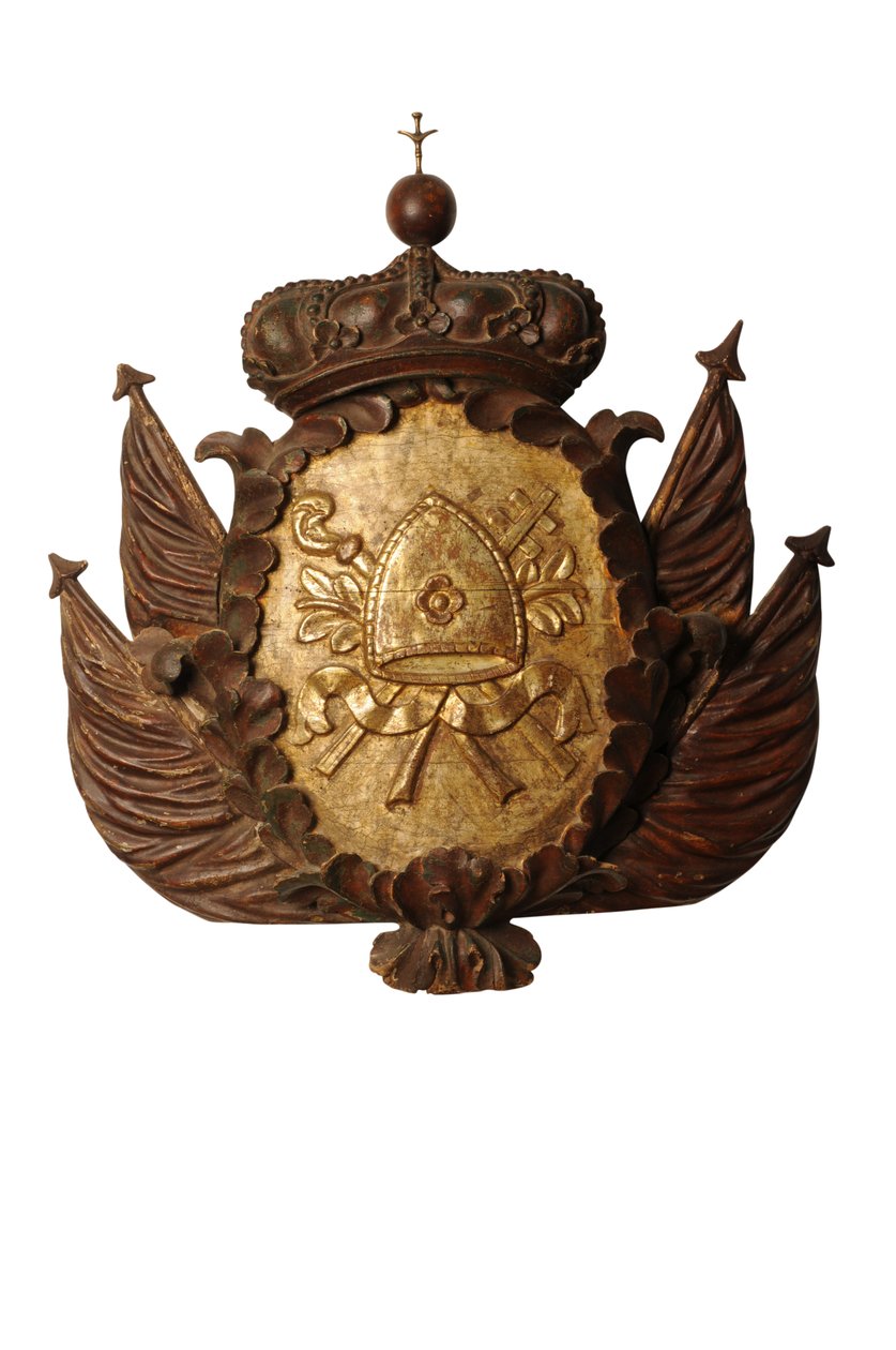 Velká barokní erbová řezba, cca 1700 (dřevo) od Italian School