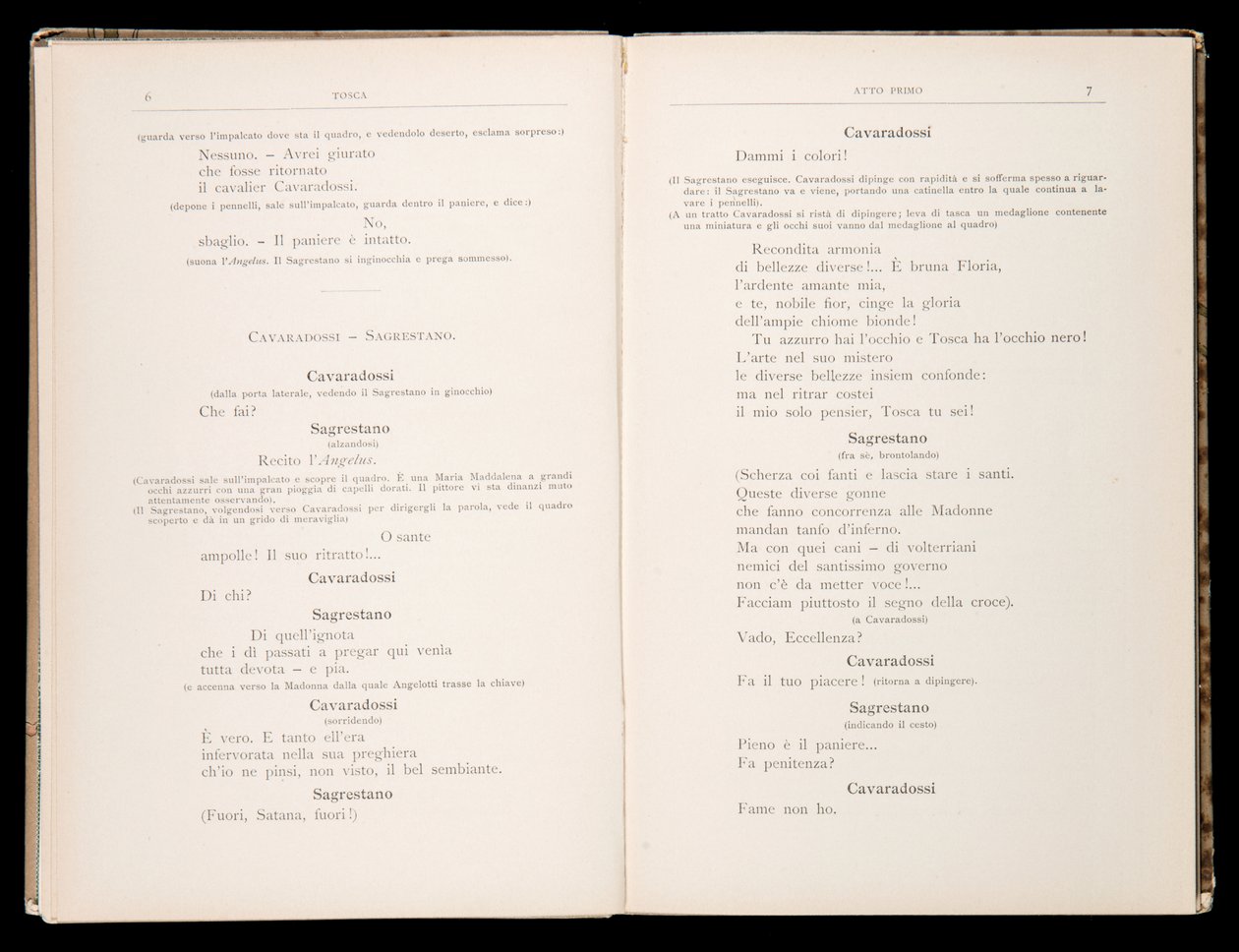 Libreto Tosca Giacomo Puccini, Edition Ricordi, Itálie od Italian School