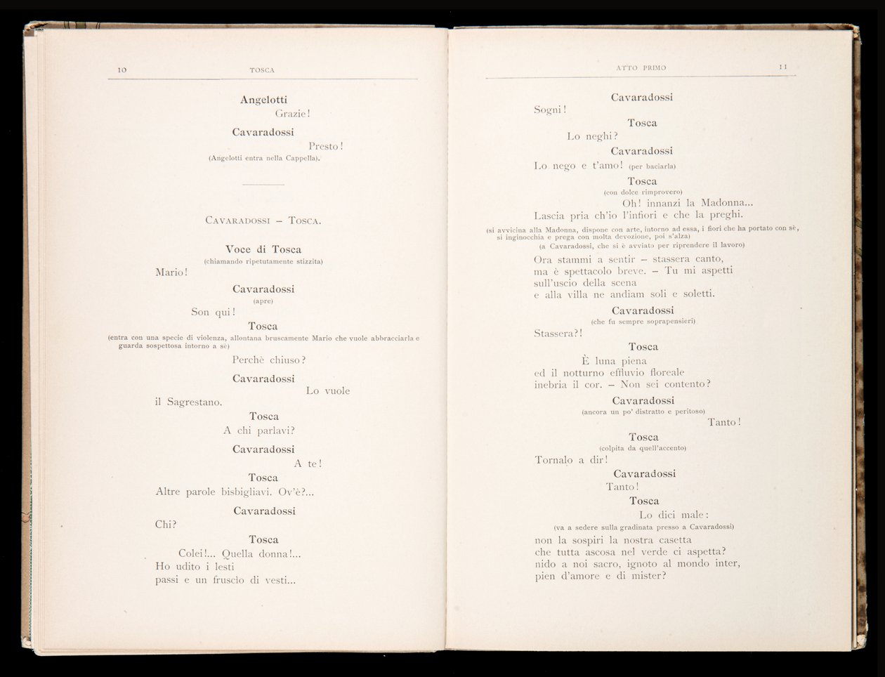Libreto Tosca Giacomo Puccini, Edition Ricordi, Itálie od Italian School