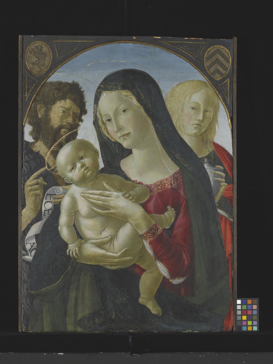 Madona s dítětem se sv. Janem Křtitelem a svatou Marií Magdalenou (tempera na dřevě) od Italian School