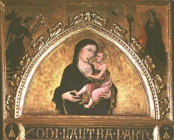 Madonna a dítě (tempera na panelu) od Italian School