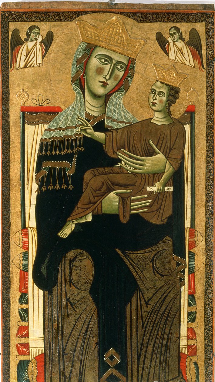 Madonna a dítě (tempera na panelu) od Italian School