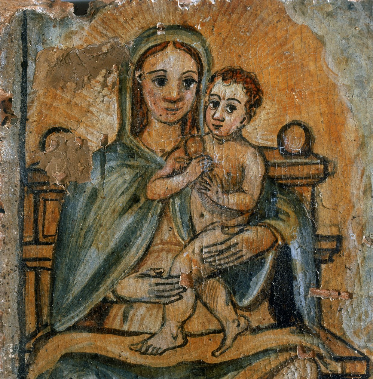 Madonna a dítě, detail ex-voto, 1604 od Italian School
