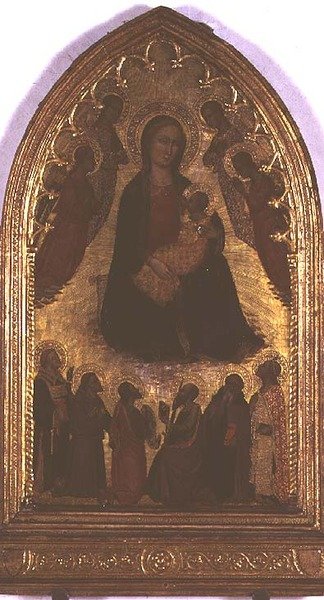 Madona pokory se svatými (tempera na panelu) od Italian School