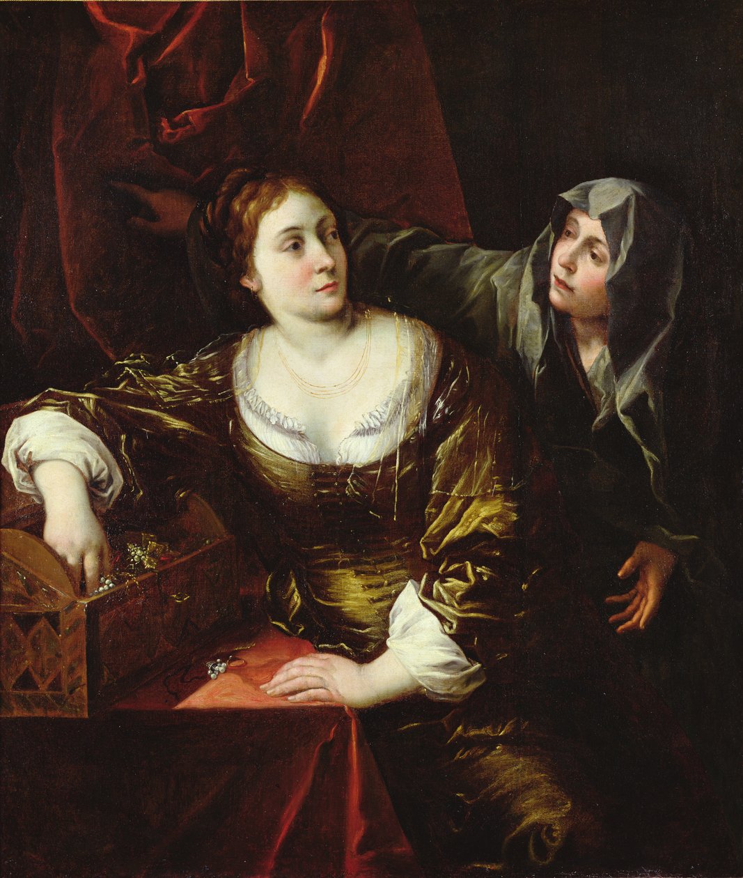 Martha a Mary aneb Žena se svou služkou od Italian School