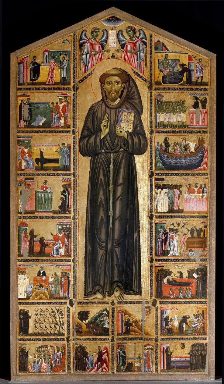 Mistr (Maestro) del San Francesco Bardi. Florentská škola první poloviny 13. století. Oltářní obraz San Francesco d