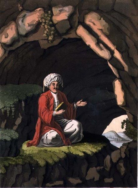 Mehhedi, deska 32 z části III, svazek I „Historie národů“, vyryl V. Raineri (akvatinta) od Italian School