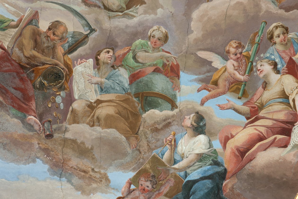 Milán, kostel San Francesco da Paola, Fresco Hall Palazzo od Italian School