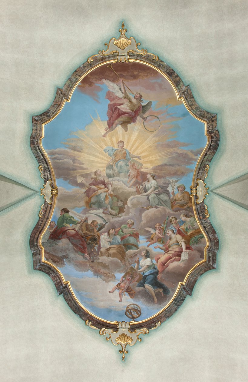 Milán, kostel San Francesco da Paola, Fresco Hall Palazzo od Italian School