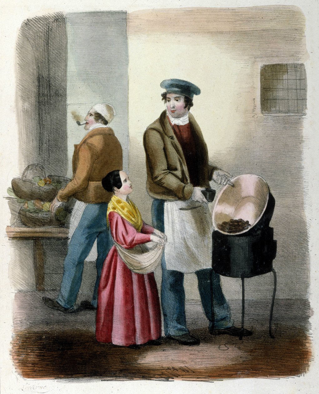 Milanese Metier: prodavač kaštanů. od Italian School