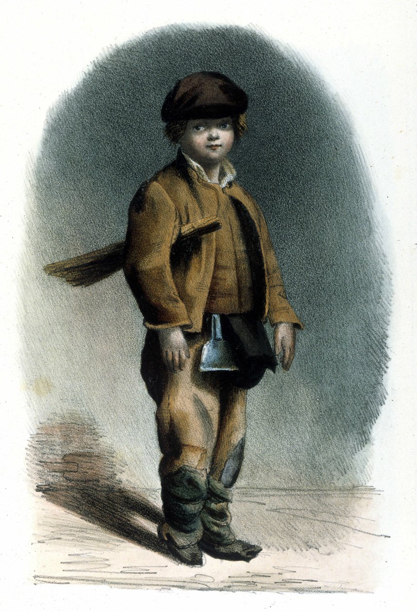 Milanese Metike: Komínový komínový komín. 1830 rytina Locano. od Italian School