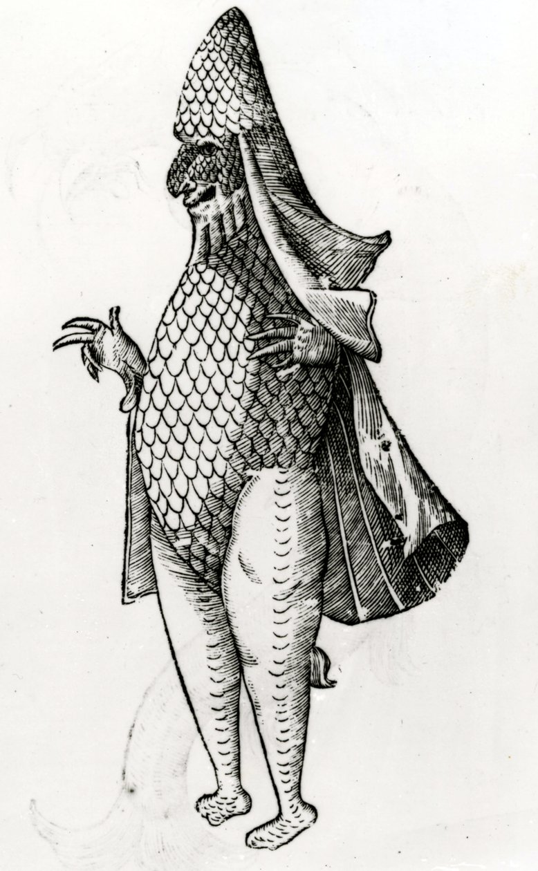 Monster Marinus s odkazem na školní zvyky biskupa, 1642 od Italian School