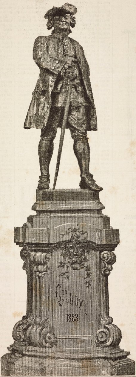 Památník Carla Goldoniho (1707-1793) od Antonia dal Zotto, odhalený 20. prosince od Italian School