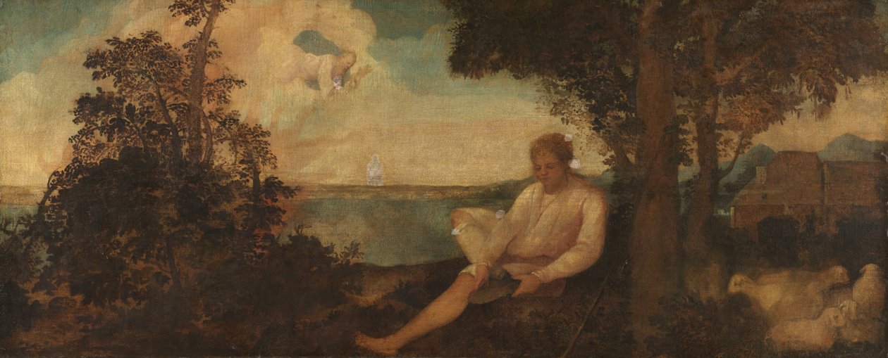 Mojžíš a hořící keř, kolem 1500-30 od Italian School