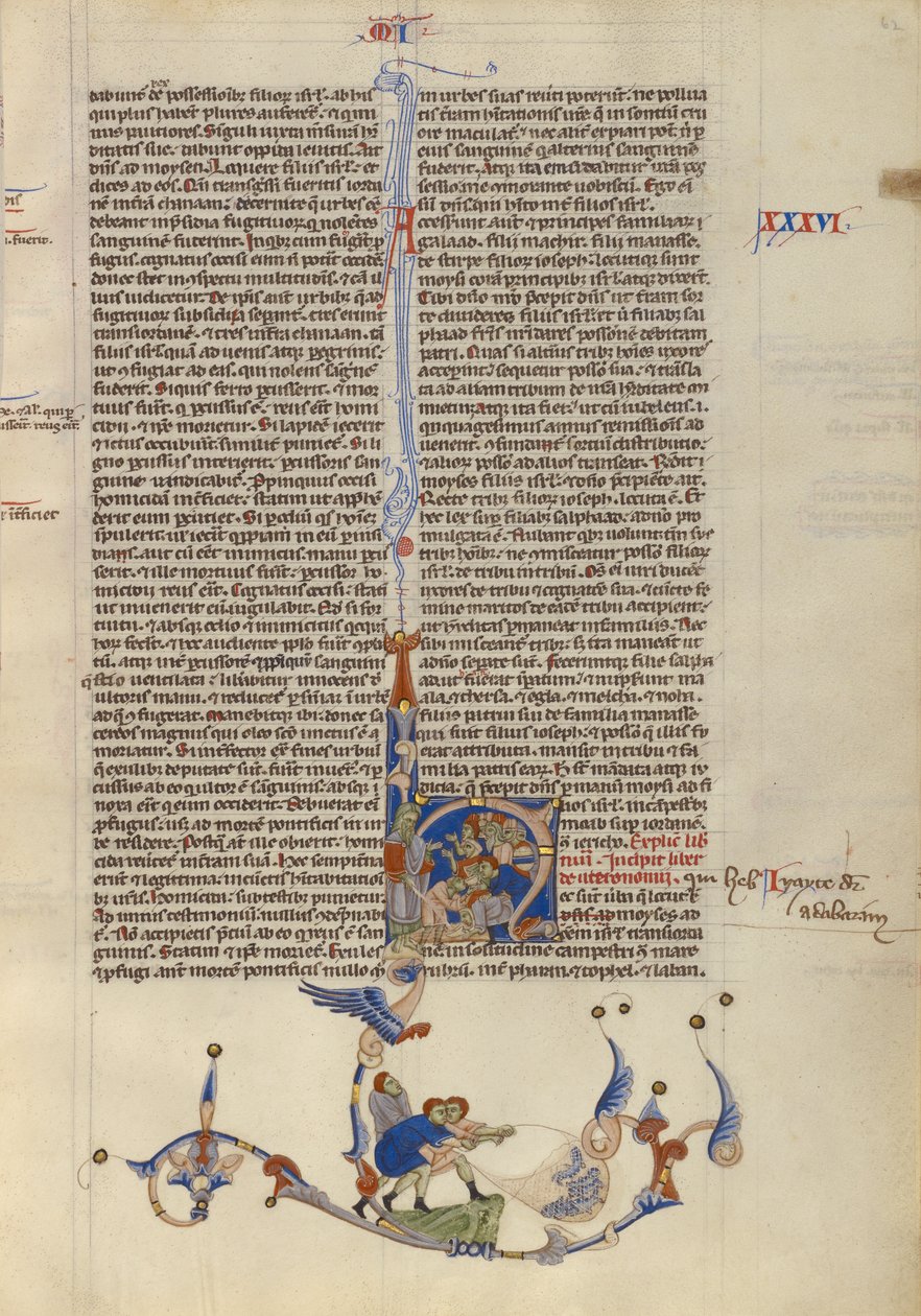 Mojžíš vybíjel vodu ze skály pro Izraelity, kolem 1250–62 (tempera a zlato na pergamenu) od Italian School