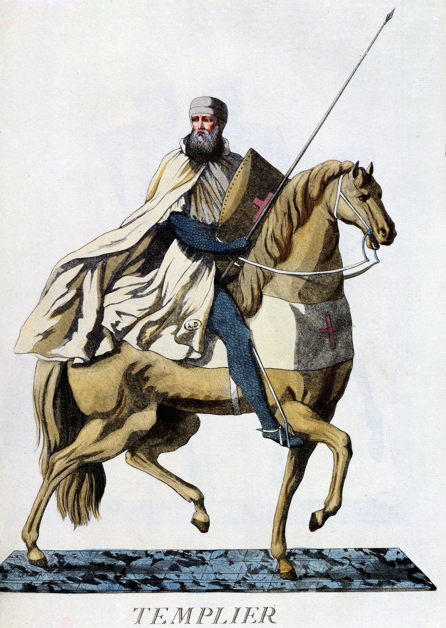 Templářský rytíř na koni v Battledress, 1783 od Italian School